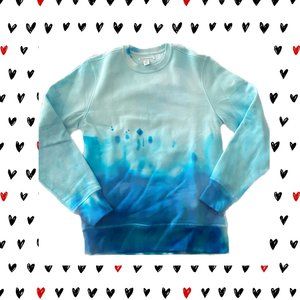 NWOT Blue Ombre Tie Dyed Crewneck Sweatshirt SM